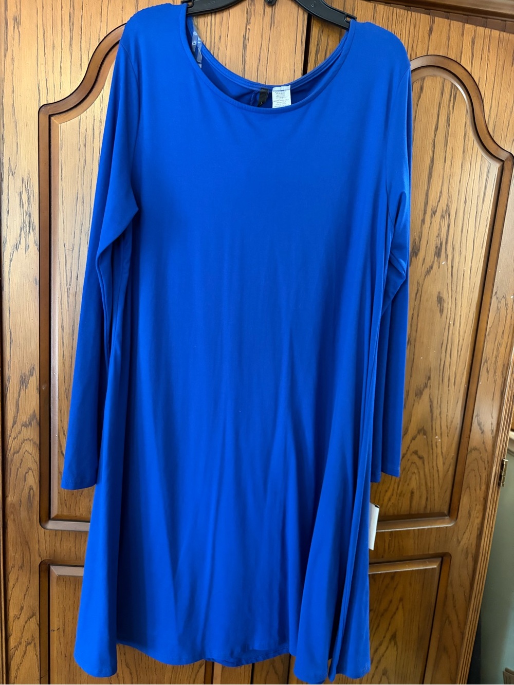 new directions Royal Blue Long Sleeve Swing Dress